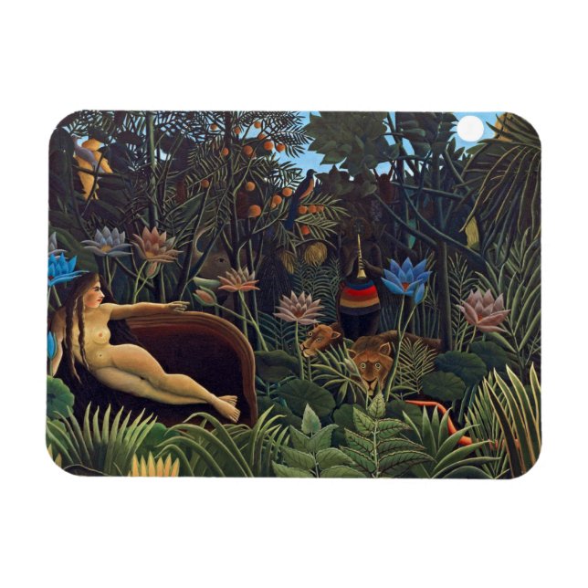 Henri Rousseau The Dream - Jungle Woman w Animals Magnet (Horizontal)