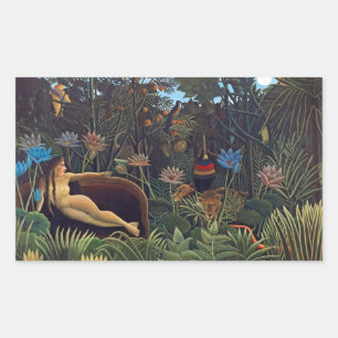 Henri Rousseau The Dream - Jungle Woman w Animals Sticker