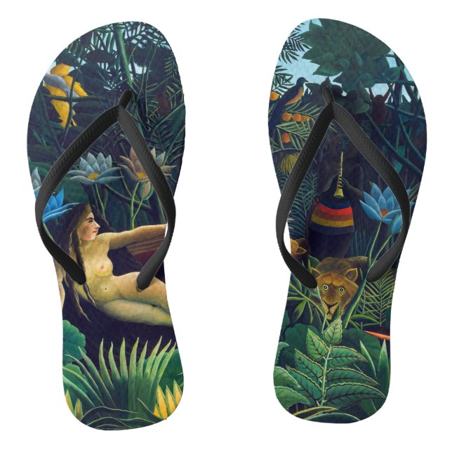 Henri Rousseau - The Dream / Le Reve Flip Flops (Footbed)