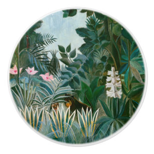 Henri Rousseau - The Equatorial Jungle Ceramic Knob