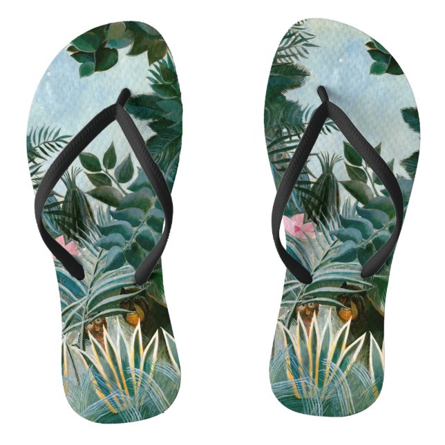Henri Rousseau - The Equatorial Jungle Flip Flops (Footbed)