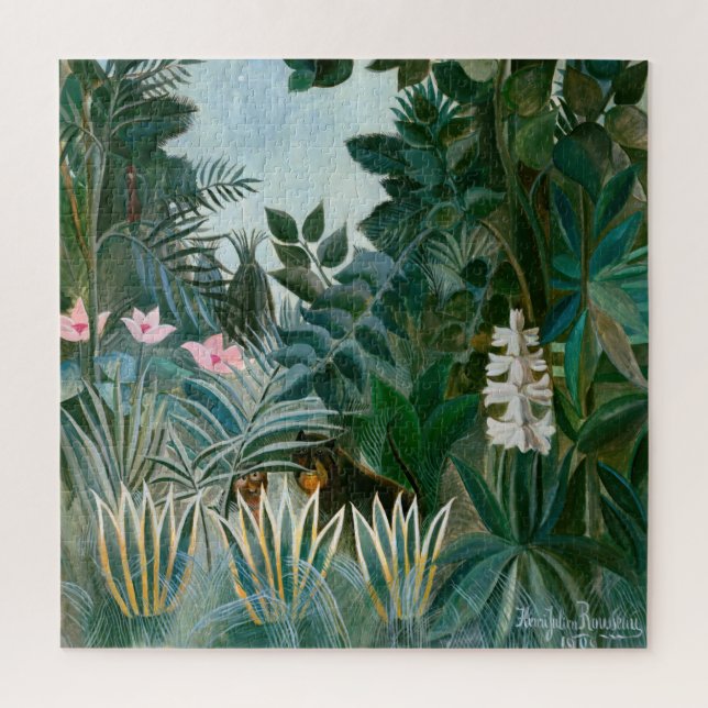 Henri Rousseau - The Equatorial Jungle Jigsaw Puzzle (Vertical)