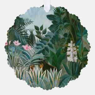 Henri Rousseau - The Equatorial Jungle Ornament Card