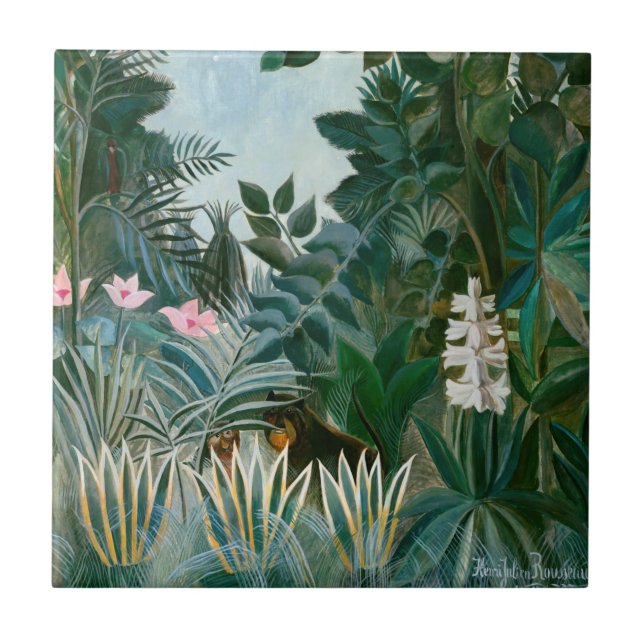 Henri Rousseau - The Equatorial Jungle Tile (Front)