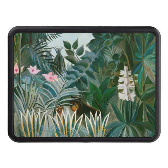 Henri Rousseau - The Equatorial Jungle Trailer Hitch Cover (Front)
