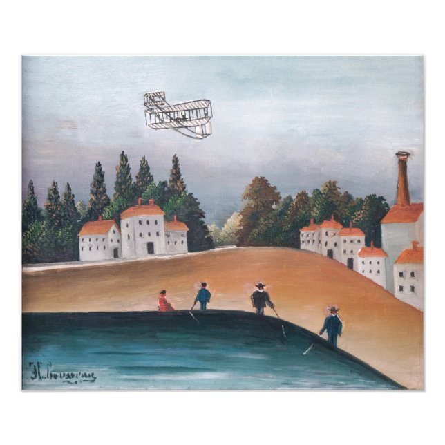 Henri Rousseau - The Fishermen and the Biplane Photo Print (Front)
