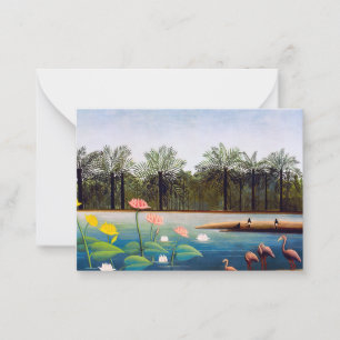 Henri Rousseau - The Flamingoes Card
