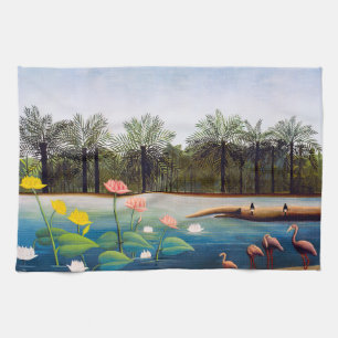 Henri Rousseau - The Flamingoes Kitchen Towel