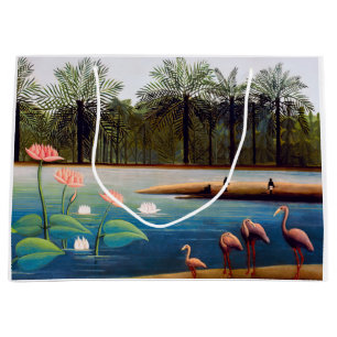 Henri Rousseau - The Flamingoes Large Gift Bag