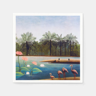 Henri Rousseau - The Flamingoes Napkin