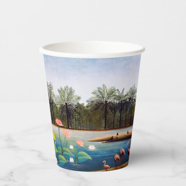 Henri Rousseau - The Flamingoes Paper Cups (Front)