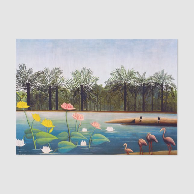 Henri Rousseau - The Flamingoes Tissue Paper (Front)