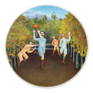 Henri Rousseau - The Football Players Ceramic Knob