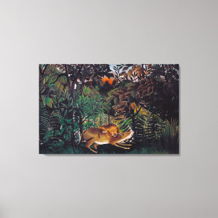 Henri Rousseau - The Hungry Lion Canvas Print