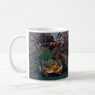 Henri Rousseau - The Hungry Lion Coffee Mug