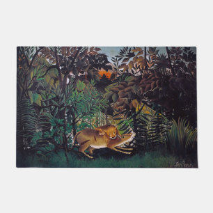 Henri Rousseau - The Hungry Lion Doormat