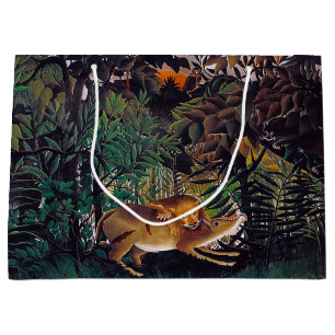 Henri Rousseau - The Hungry Lion Large Gift Bag