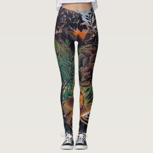 Henri Rousseau - The Hungry Lion Leggings