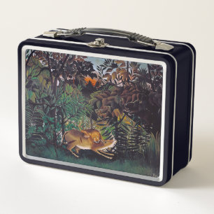 Henri Rousseau - The Hungry Lion Metal Lunch Box
