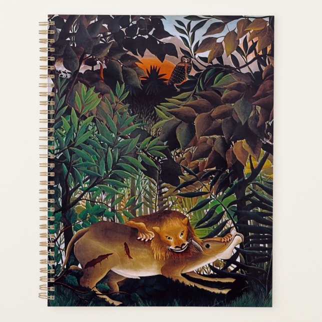 Henri Rousseau - The Hungry Lion Planner (Front)