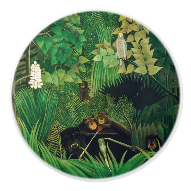 Henri Rousseau - The Merry Jesters Ceramic Knob (Front)