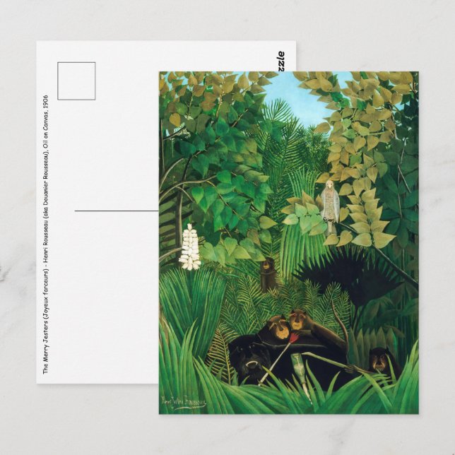Henri Rousseau - The Merry Jesters Postcard (Front/Back)