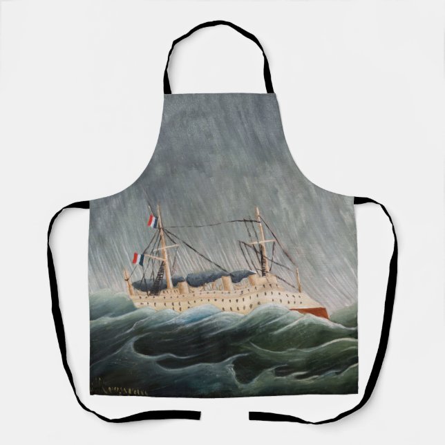 Henri Rousseau - The Ship in the Tempest Apron (Front)