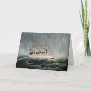 Henri Rousseau - The Ship in the Tempest Card