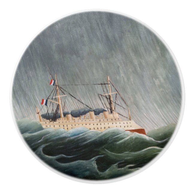 Henri Rousseau - The Ship in the Tempest Ceramic Knob (Front)
