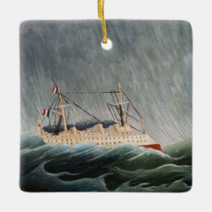 Henri Rousseau - The Ship in the Tempest Ceramic Ornament
