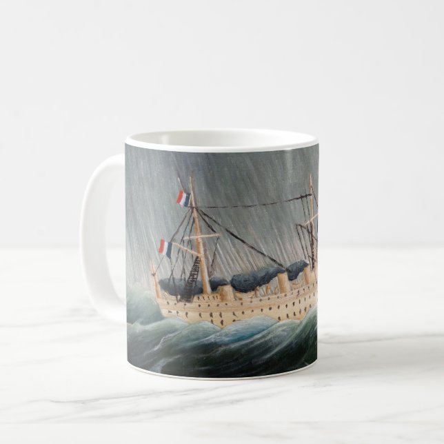 Henri Rousseau - The Ship in the Tempest Coffee Mug (Front Left)