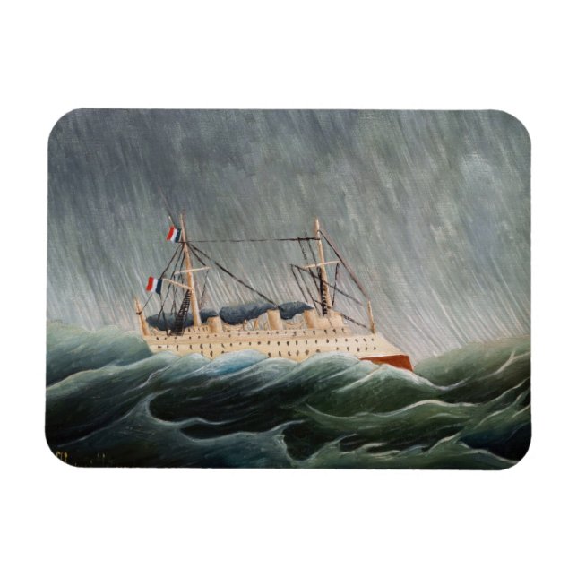 Henri Rousseau - The Ship in the Tempest Magnet (Horizontal)