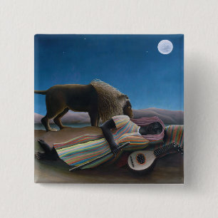 Henri Rousseau - The Sleeping Gypsy 2 Inch Square Button
