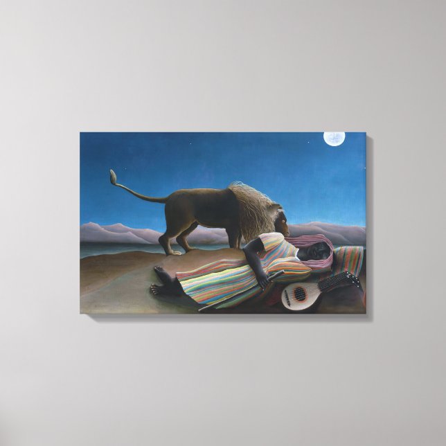 Henri Rousseau - The Sleeping Gypsy Canvas Print (Front)
