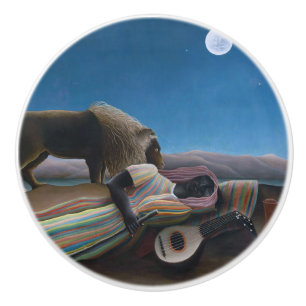 Henri Rousseau - The Sleeping Gypsy  Ceramic Knob