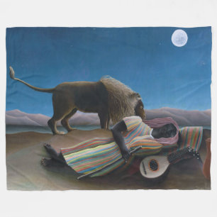 Henri Rousseau - The Sleeping Gypsy Fleece Blanket
