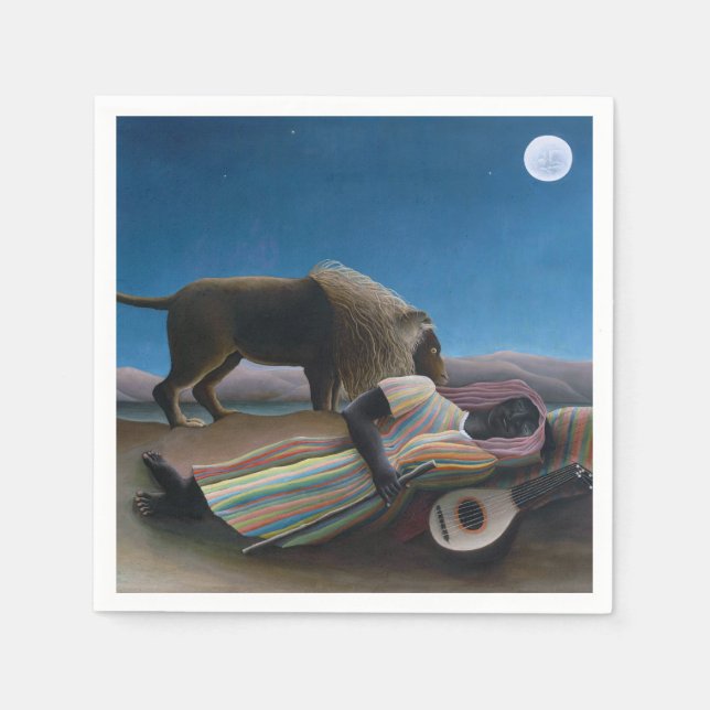 Henri Rousseau - The Sleeping Gypsy Napkin (Front)