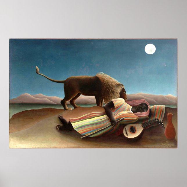 Henri Rousseau The Sleeping Gypsy Poster (Front)
