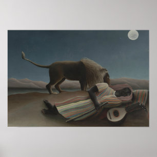 Henri Rousseau - The Sleeping Gypsy Poster
