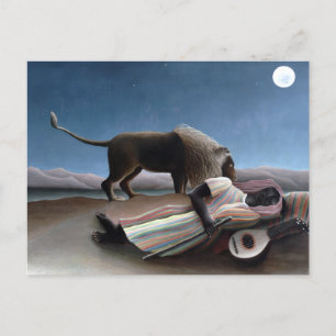Henri Rousseau The Sleeping Gypsy Poster Postcard