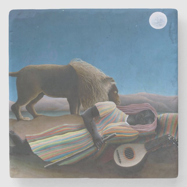Henri Rousseau - The Sleeping Gypsy Stone Coaster (Front)