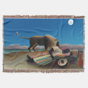Henri Rousseau - The Sleeping Gypsy Throw Blanket
