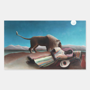 Henri Rousseau The Sleeping Gypsy Vintage Sticker