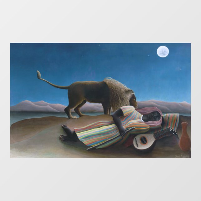 Henri Rousseau - The Sleeping Gypsy Window Cling (Sheet)