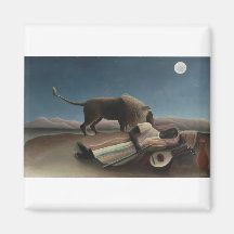 Henri Rousseau The Sleeping Gypsy with Artist Name