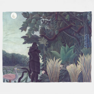 Henri Rousseau - The Snake Charmer Fleece Blanket