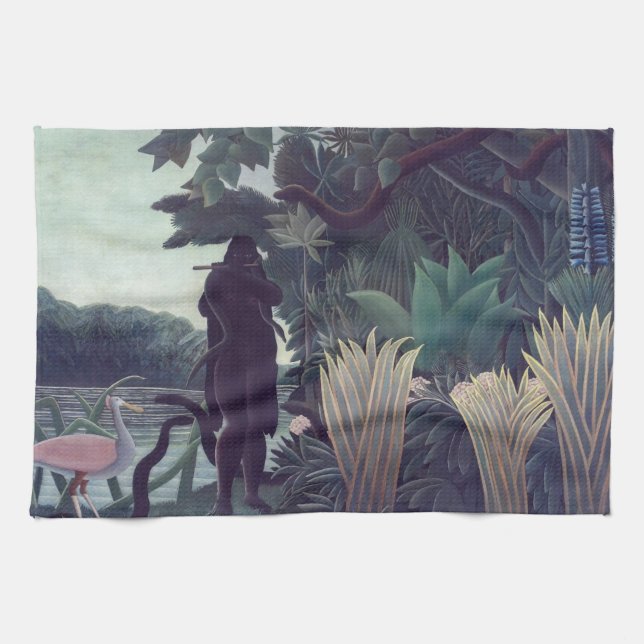 Henri Rousseau - The Snake Charmer Kitchen Towel (Horizontal)