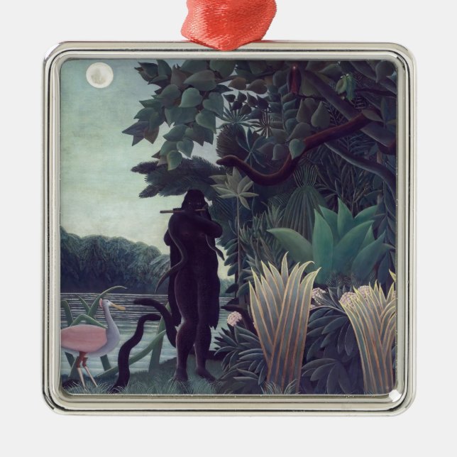 Henri Rousseau - The Snake Charmer Metal Ornament (Front)