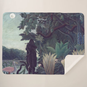 Henri Rousseau - The Snake Charmer Sherpa Blanket