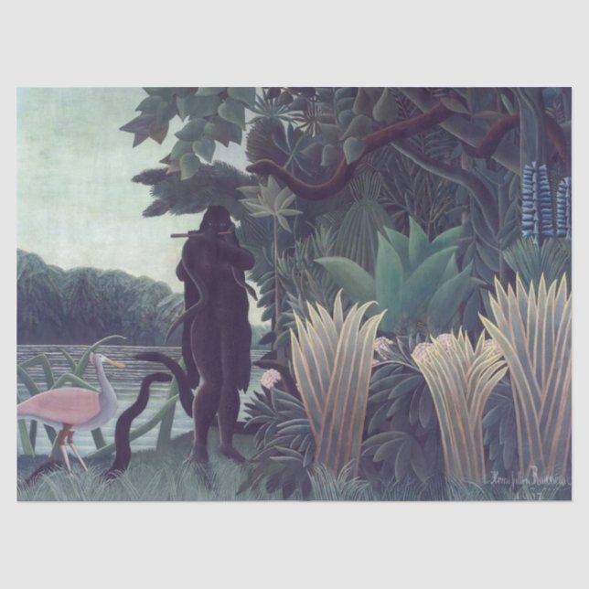 Henri Rousseau - The Snake Charmer Tissue Paper (Front)